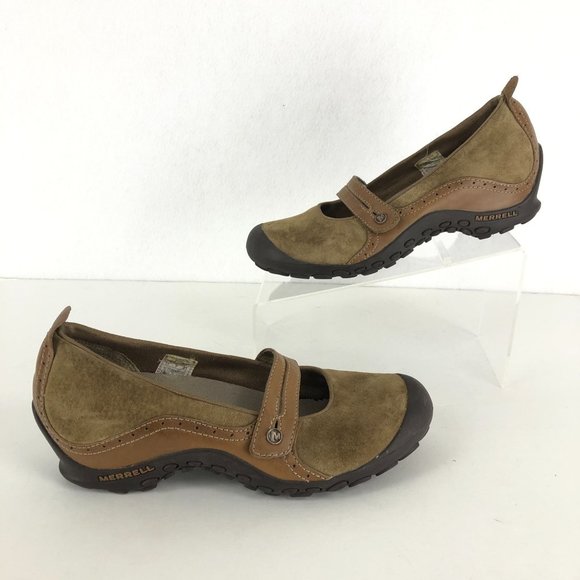 Merrell Women's Size 9.5 Plaza Bandeau Tan Brown Leather Mary Jane Shoes - Picture 2 of 8